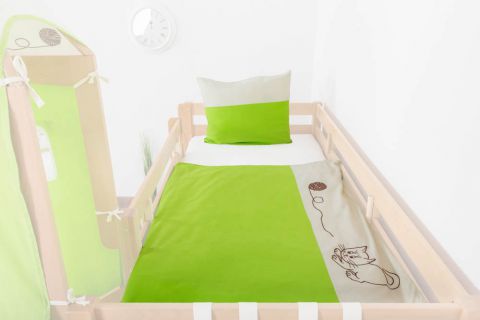 Motiv - Kinder - Bettwäsche 2-teilig - Farbe: Katze