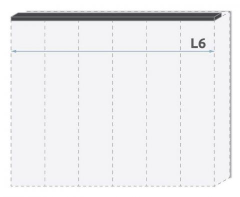 Oberer LED-Rahmen für Drehtürenschrank / Kleiderschrank Faleasiu und Anbaumodule, Farbe: Weiß - Breite: 136 cm