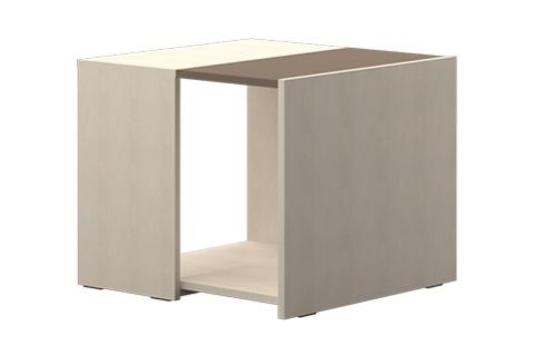Jugendzimmer - Tisch Matthias 10, Farbe: Creme / Braun - Abmessungen: 47 x 57 x 56 cm (H x B x T)