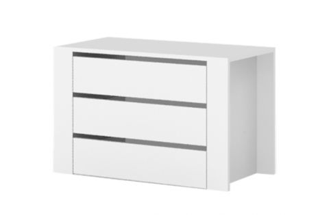 Eingebaute Schubladen für Kleiderschränke, Farbe: Weiß - Abmessungen: 88 x 57 x 45 cm (B x H x T)