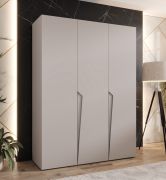 Drehtürenschrank / Kleiderschrank | Farbe: Kaschmir | 3-Türig | Griffe: Kaschmir | 2 Fächer | 2 Kleiderstangen | Maße: 150 x 52 x 202 cm | Soft-Close-Funktion
