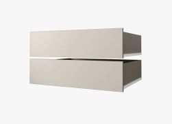 Schubladen für Kleiderschrank, 2er Set, Farbe: Kaschmir - für Schränke mit der Breite: 120 - 200 cm