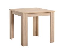 Quadratisches Esstisch Cubi 01, Farbe: Eiche Sonoma, ABS-Kantenschutz, Maße: 75 x 80 x 80 cm, schlichtes Design