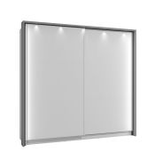 Rahmen für Schiebetürenschrank / Kleiderschrank Kule 09, Farbe: Graphitgrau