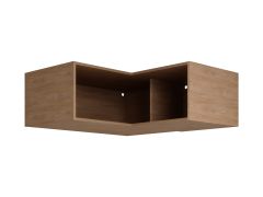 Aufsatz für Eckkleiderschrank | Farbe: Eiche Puccini | rechts Eckrahmen | Maße: 108,5 x 55 x 38,5 cm