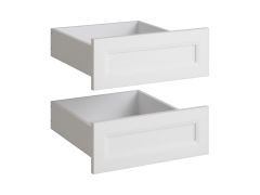 Schubladen | 2er Set | Farbe: Weiß | Maße: 39,5 x 44,5 x 19 cm | dekorativer Rahmen