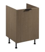 Spülenunterschrank | 1 Drehtür | Farbe: Eiche Baltic Storm | 1 Fach | 60 x 52 x 87 cm | Soft-Close Funktion | Metallgriff | verstellbare Beine