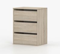 Schubladen für Kleiderschränke | Eiche | 71,5 x 55 x 40,5 cm | 3 Schubladen | Einfarbig | schlichtes Design | Umfangreicher Stauraum | eckig
