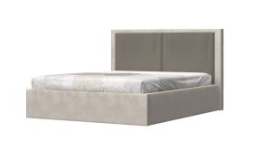Gepolstertes Doppelbett inkl. Hebemechanismus Neiafu 101, Kopfteil gepolstert, Liegefläche: 160 x 200 cm, Latoflex-Lattenrost, Stauraum für Bettwäsche