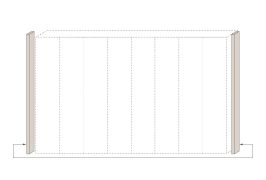 Seitlicher Rahmen für Drehtürenschrank / Kleiderschrank Neiafu und Anbaumodule, Farbe: Kaschmir, Höhe: 226 cm