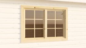 Doppelfenster für 34 mm Gartenhäuser, Maße: 945 x 1360 mm