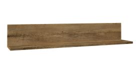 Hängeregal / Wandregal Selun 08, Farbe: Eiche Dunkelbraun - 20 x 130 x 19 cm (H x B x T)