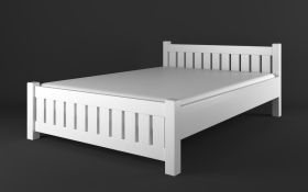 Jugendbett Kiefer Vollholz massiv weiß Lagopus 34 - Abmessungen: 160 x 200 cm (B x L)