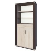 Schrank Aitape 27, Farbe: Sonoma Eiche dunkel / Sonoma Eiche hell - Abmessungen: 188 x 90 x 40 cm (H x B x T)