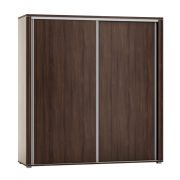 Schiebetürenschrank / Kleiderschrank Aitape 18, Farbe: Sonoma Eiche dunkel - Abmessungen: 188 x 200 x 60 cm (H x B x T)