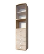 Vitrine Rabaul 27, Farbe: Sonoma Eiche - Abmessungen: 200 x 49 x 40 cm (H x B x T)