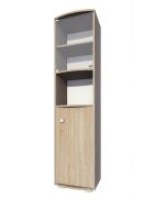 Vitrine Rabaul 34, Farbe: Sonoma Eiche - Abmessungen: 200 x 49 x 40 cm (H x B x T)