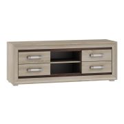 TV-Unterschrank Kundiawa 02, Farbe: Sonoma Eiche hell / Sonoma Eiche dunkel - Abmessungen: 50 x 140 x 40 cm (H x B x T)