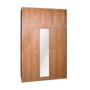 Schiebetürenschrank / Kleiderschrank Sepatan 12, Farbe: Erle - Abmessungen: 240 x 150 x 58 cm (H x B x T)