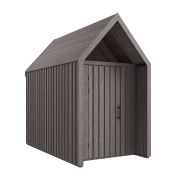 Steiner Shopping Gartenhütte mit Satteldach | Dreieckfenster | Grau-Braun | Grundfläche: 4,50 m² | Skandinavischer Style | Außenmaße: 162,4 x 207,7 cm | Malmö 20
