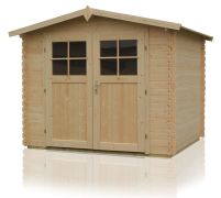 Gartenhütte Sommerruhe 2 - 2,90 x 2,90 Meter aus 28 mm Blockbohlen