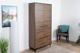 Schrank Altels 19, Farbe: Walnuss - Abmessungen: 185 x 91 x 40 cm (H x B x T)
