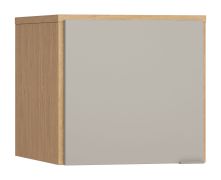 Aufsatz für eintürigen Kleiderschrank Nanez 12, Farbe: Eiche / Grau - Abmessungen: 45 x 47 x 57 cm (H x B x T)