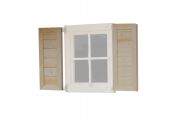 Fensterläden aus 44 mm dickem Fichtenholz