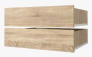 Schubladen für Kleiderschrank, 2er Set, Farbe: Eiche Sonoma - für Schränke mit der Breite 100 cm