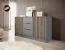 Kommode mit eleganten Design Leeds 25, Farbe: Grau - Abmessungen: 86 x 155 x 45 cm (H x B x T)