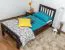 Einzelbett "Easy Premium Line" K8, Buche Vollholz massiv schokobraun lackiert - Liegefläche: 90 x 200 cm