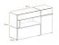 Kommode Stura 06, Farbe: Weiß Hochglanz / Grau - Abmessungen: 90 x 150 x 45 cm (H x B x T), mit LED-Beleuchtung