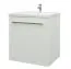 Waschtischunterschrank Nadiad 21, Farbe: Weiß glänzend – 50 x 51 x 39 cm (H x B x T)