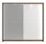 Zweitüriger Schwebetürenschrank mit einer Spiegeltür Palanka 06, Farbe: Weiß Hochglanz / Eiche Artisan, zwei Kleiderstangen, 10 Fächer, Maße: 210 x 217 x 62,5 cm
