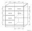 Kommode Pasuruan 07, Farbe: Nuss / Ahorn - Abmessungen: 95 x 85 x 37 cm (H x B x T)