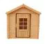 Spielhaus Happy Park Rot - 1,05 x 1,05 Meter aus 13 mm Blockbohlen