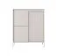 Stilvolles Wohnzimmer - Set B Balta, 4-teilig, Farbe: Beige, Push-to-open Funktion, ABS-Kantenschutz, Beine: Metall