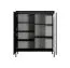 Stylisches Wohnzimmer - Set D Balta, 4-teilig, Beine: Metall, Farbe: Schwarz, ABS-Kantenschutz, Push-to-open Funktion