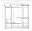 Offener Kleiderschrank | breit | 3 Kleiderstangen | Farbe: Weiß | 4 Fächer | Maße: 206 x 55 x 196 cm | einfaches Design | 6 Holzeinlegeböden | für Schlafzimmer