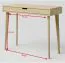 Schreibtisch Kiefer massiv natur Aurornis 64 - Abmessungen: 75 x 96 x 40 cm (H x B x T)