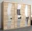 Schiebetürenschrank / Kleiderschrank Hacho 06 mit Spiegel, Farbe: Eiche Sonoma - Abmessungen: 200 x 250 x 62 cm ( H x B x T)