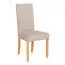 Heller Stuhl Rujen bequem gepolstert, Bezug in beige aus PES und Nylon, Sitzhöhe 48 cm, Polster aus T-25 Schaum, Buchenmassivholz in Grandson Eiche