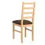 Esszimmer Stuhl Koknese mit Sitzpolster aus T-25 Schaum, Stoff in braun, Buchenholz in Eiche, Sitzhöhe von 47 cm, langlebiges Holz, hohe Qualität
