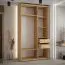 Schwarzer Schiebetürenschrank Tharo 1,3 Meter Breit, platzsparend, Anti Staubbürsten, moderne Optik, viel Stauraum, robust, auch für Wohnzimmer geeignet