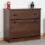 Schuhschrank Kiefer Vollholz massiv Walnussfarben Junco 218 - Abmessungen: 62 x 72 x 30 cm (H x B x T)