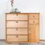 Schuhschrank Kiefer Vollholz massiv Erlefarben Junco 220 - Abmessungen: 80 x 90 x 40 cm (H x B x T)
