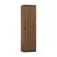 Schrank Mojokerto 20, Farbe: Walnuss / Schwarz - Abmessungen: 194 x 55 x 39 cm (H x B x T)