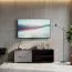 TV-Unterschrank Tabubil 15, Farbe: Wenge / Grau - Abmessungen: 48 x 138 x 48 cm (H x B x T)