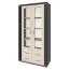 Vitrine Aitape 36, Farbe: Sonoma Eiche dunkel / Sonoma Eiche hell - Abmessungen: 188 x 100 x 40 cm (H x B x T)