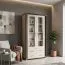 Vitrine Aitape 36, Farbe: Sonoma Eiche dunkel / Sonoma Eiche hell - Abmessungen: 188 x 100 x 40 cm (H x B x T)
